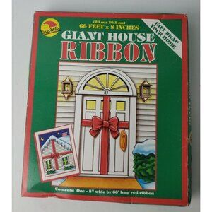 Giant Ribbon Red For Car House Plastic Wrap Christmas Sun Hill Vintage 1992